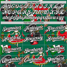 Load image into Gallery viewer, Custom Kelly Green White-Black 3D Mexican Festival Skull Cinco de Mayo Authentic Baseball Jersey