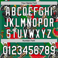 Load image into Gallery viewer, Custom Kelly Green White-Black 3D Mexican Festival Skull Cinco de Mayo Authentic Baseball Jersey