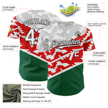Load image into Gallery viewer, Custom White Red Kelly Green-Black 3D Mexico Authentic Baseball Jersey