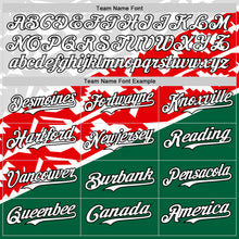 Load image into Gallery viewer, Custom White Red Kelly Green-Black 3D Mexico Authentic Baseball Jersey