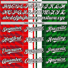 Load image into Gallery viewer, Custom White Red Green-Black 3D Mexico Authentic Baseball Jersey