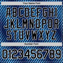 Load image into Gallery viewer, Custom Navy Black-Sky Blue 3D Esports Performance T-Shirt