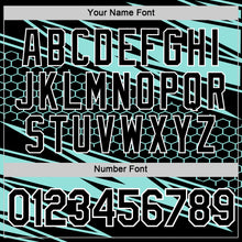 Load image into Gallery viewer, Custom Black Ice Blue-White 3D Esports Performance T-Shirt