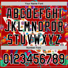 Load image into Gallery viewer, Custom Red Black-White 3D Mexico Map With Tropical Plant And Animal Authentic Baseball Jersey