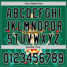 Load image into Gallery viewer, Custom Kelly Green Black-White 3D Mexican Festival Flower Skull With Sombrero Cinco de Mayo Authentic Baseball Jersey