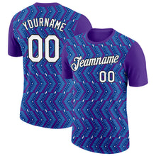Load image into Gallery viewer, Custom Purple Royal-Lakes Blue 3D Esports Performance T-Shirt