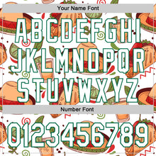 Load image into Gallery viewer, Custom White Kelly Green 3D Mexican Festival Tacos And Sombrero Cinco de Mayo Authentic Baseball Jersey