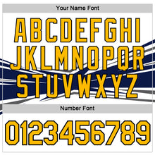 Load image into Gallery viewer, Custom White Gold Navy Gray-Black 3D Esports Performance T-Shirt