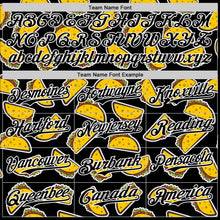 Load image into Gallery viewer, Custom Black White 3D Mexican Festival Taco Cinco de Mayo Authentic Baseball Jersey