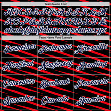 Load image into Gallery viewer, Custom Black Navy-Fire Red 3D Esports Performance T-Shirt