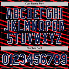 Load image into Gallery viewer, Custom Black Navy-Fire Red 3D Esports Performance T-Shirt