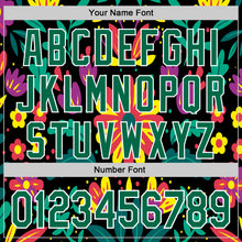 Load image into Gallery viewer, Custom Black Kelly Green-White 3D Mexican Festival Flower Cinco de Mayo Authentic Baseball Jersey