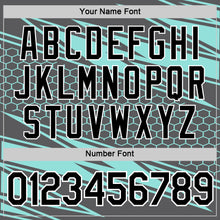 Load image into Gallery viewer, Custom Steel Gray Black-Ice Blue 3D Esports Performance T-Shirt