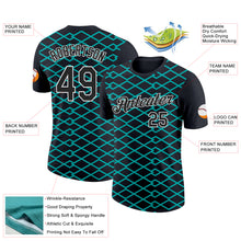 Load image into Gallery viewer, Custom Black Aqua-White 3D Esports Performance T-Shirt