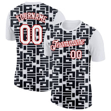 Load image into Gallery viewer, Custom White Black-Red 3D Esports Performance T-Shirt