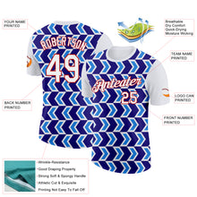 Load image into Gallery viewer, Custom White Dark Purple Powder Blue-Red 3D Esports Performance T-Shirt