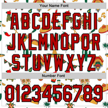 Load image into Gallery viewer, Custom White Red-Black 3D Mexican Festival Cactus Skull Sombrero Cinco de Mayo Authentic Baseball Jersey