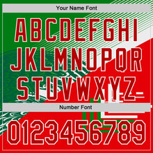Load image into Gallery viewer, Custom Green Red-White 3D Mexico Authentic Baseball Jersey