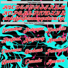 Load image into Gallery viewer, Custom Black Fire Red Ice Blue-Hot Pink 3D Esports Performance T-Shirt