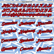 Load image into Gallery viewer, Custom White Fire Red Light Blue-Black 3D Esports Performance T-Shirt