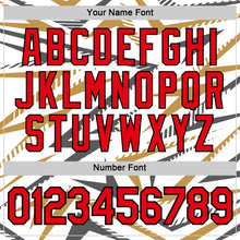 Load image into Gallery viewer, Custom White Fire Red Steel Gray Old Gold-Black 3D Esports Performance T-Shirt