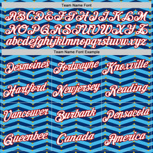 Load image into Gallery viewer, Custom Gold Sky Blue US Navy Blue-Red 3D Esports Performance T-Shirt