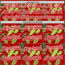 Load image into Gallery viewer, Custom Red White 3D Mexican Cactus Authentic Baseball Jersey