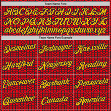 Load image into Gallery viewer, Custom Fire Red Gold Black-Navy 3D Esports Performance T-Shirt