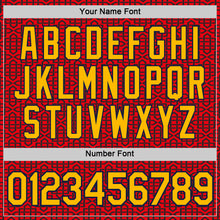 Load image into Gallery viewer, Custom Fire Red Gold Black-Navy 3D Esports Performance T-Shirt