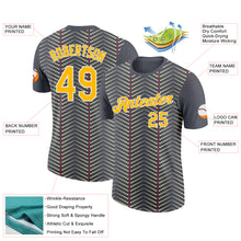 Load image into Gallery viewer, Custom Steel Gray Gold Cream Red-White 3D Esports Performance T-Shirt