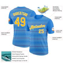 Load image into Gallery viewer, Custom Powder Blue Gold Cream Red-White 3D Esports Performance T-Shirt