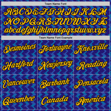 Load image into Gallery viewer, Custom Dark Purple Gold Blue-Black 3D Esports Performance T-Shirt