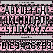 Load image into Gallery viewer, Custom Black Light Pink-White 3D Gothic Skull Authentic Baseball Jersey