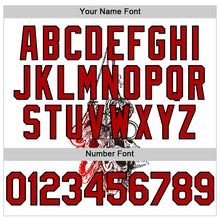 Load image into Gallery viewer, Custom White Red-Black 3D Skull Authentic Baseball Jersey