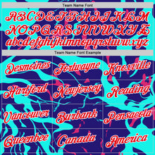 Load image into Gallery viewer, Custom Dark Purple Fire Red Ice Blue-Hot Pink 3D Esports Performance T-Shirt