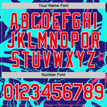 Load image into Gallery viewer, Custom Dark Purple Fire Red Ice Blue-Hot Pink 3D Esports Performance T-Shirt