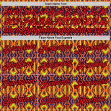 Load image into Gallery viewer, Custom Orange Fire Red US Navy Blue Aurora Green-Black 3D Esports Performance T-Shirt