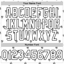 Load image into Gallery viewer, Custom White Black 3D Skull Authentic Baseball Jersey