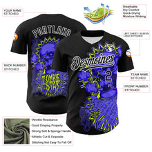 Load image into Gallery viewer, Custom Black White 3D Zombie Skull Authentic Baseball Jersey