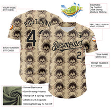 Load image into Gallery viewer, Custom City Cream Black 3D Skull Authentic Baseball Jersey