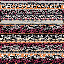 Load image into Gallery viewer, Custom Black White 3D Skull And Leopard Print Authentic Baseball Jersey