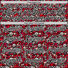 Load image into Gallery viewer, Custom Black White 3D Skeleton And Heart Authentic Baseball Jersey