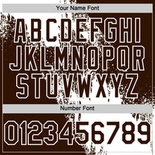 Load image into Gallery viewer, Custom White Brown 3D Pattern Design Abstract Brush Stroke Authentic Baseball Jersey