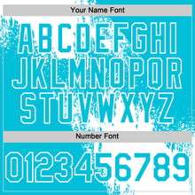 Load image into Gallery viewer, Custom White Lakes Blue 3D Pattern Design Abstract Brush Stroke Authentic Baseball Jersey