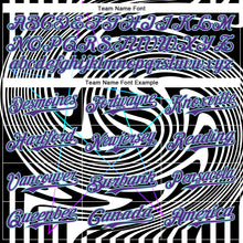 Load image into Gallery viewer, Custom Black Purple-Ice Blue 3D Pattern Design Rave Psychedelic Fluid Art Authentic Baseball Jersey