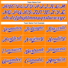 Load image into Gallery viewer, Custom Bay Orange Purple-White 3D Pattern Design Rave Psychedelic Neon Fluid Art Authentic Baseball Jersey