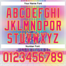 Load image into Gallery viewer, Custom Pink Hot Pink-Light Yellow 3D Pattern Design Rave Psychedelic Neon Music Disco Authentic Baseball Jersey