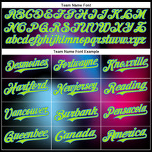 Load image into Gallery viewer, Custom Black Neon Green-Electric Blue 3D Pattern Design Rave Psychedelic Neon Dinosaur Authentic Baseball Jersey