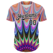 Load image into Gallery viewer, Custom Orange Black-White 3D Pattern Design Rave Psychedelic Fractal Style Authentic Baseball Jersey