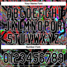Load image into Gallery viewer, Custom Black White 3D Pattern Design Rave Psychedelic Tree Authentic Baseball Jersey